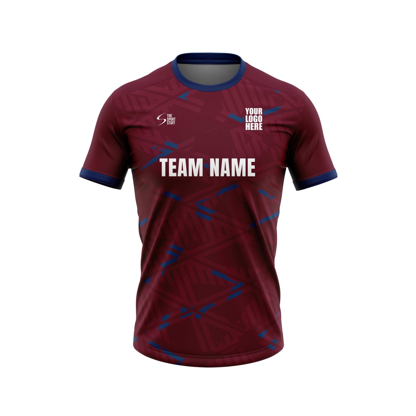 Dark Rose Football Custom Jersey With Shorts Half Sleeve Cot Net
