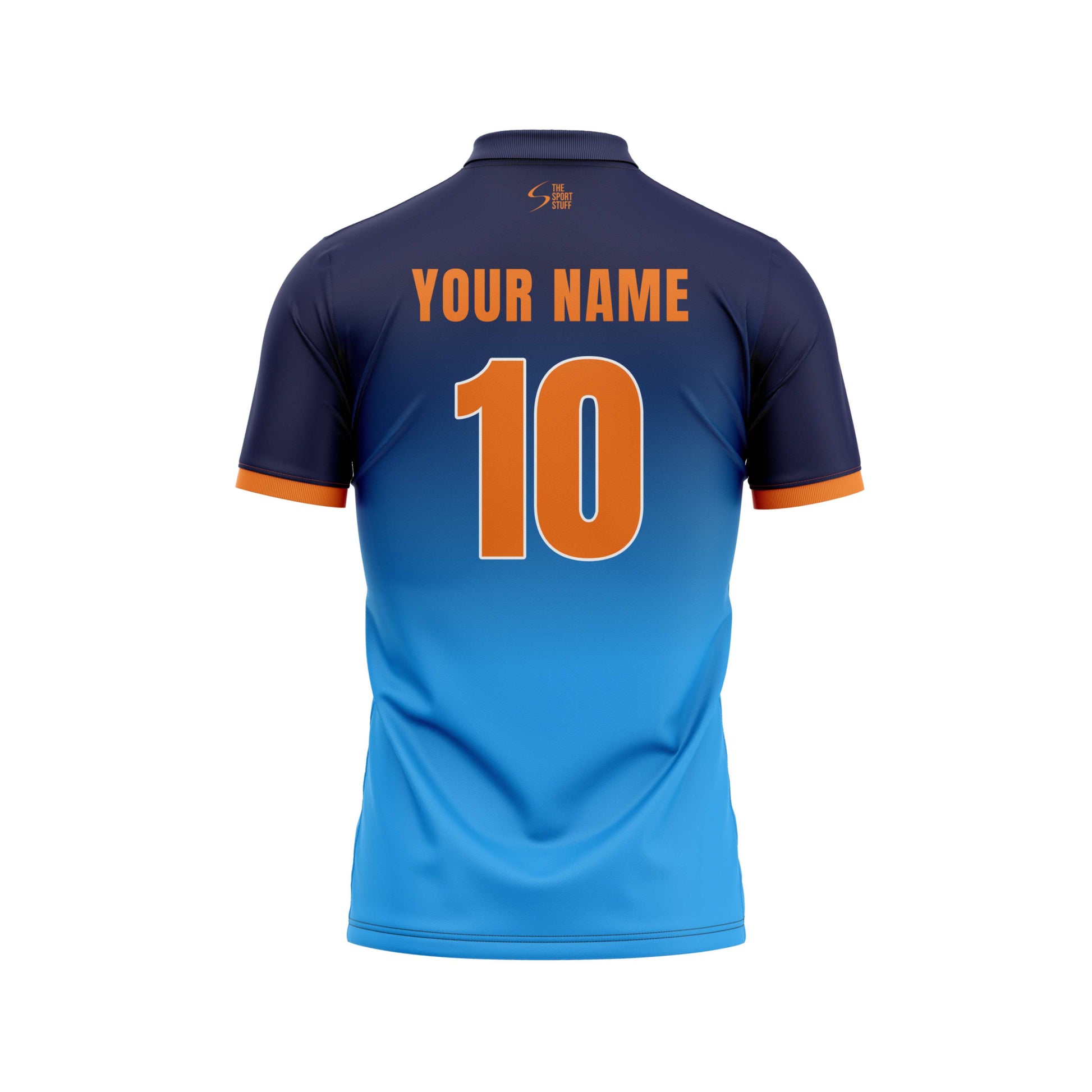 India Blue Cricket Custom Jersey With Trackpant Half Sleeve Jacquard
