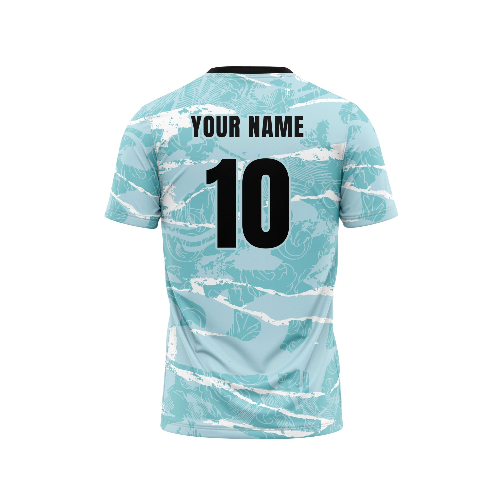 Aqua Marine Football Custom Jersey With Shorts Cot Net