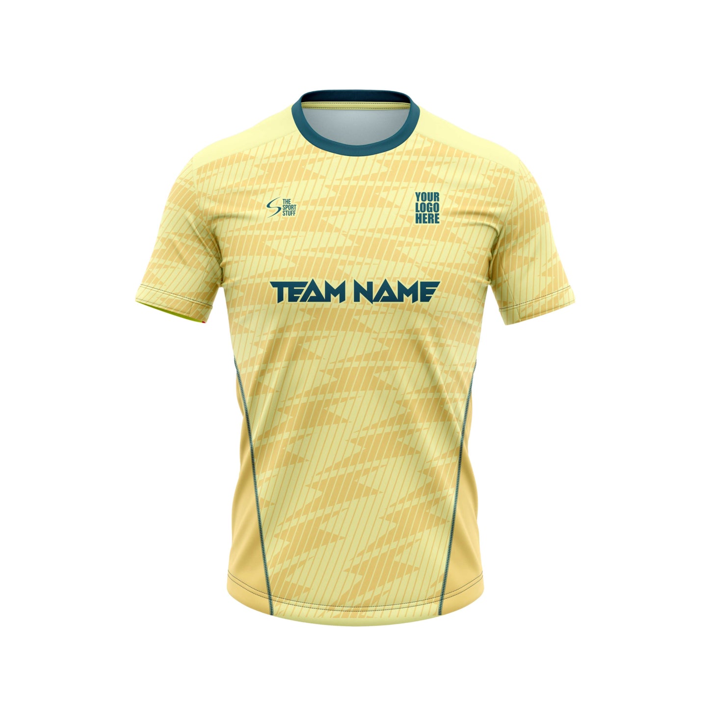Butterscotch Football Custom Jersey With Shorts Half Sleeve Honeycomb