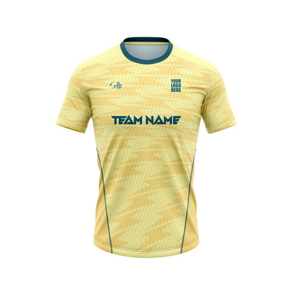 Butterscotch Football Custom Jersey With Shorts Half Sleeve Honeycomb