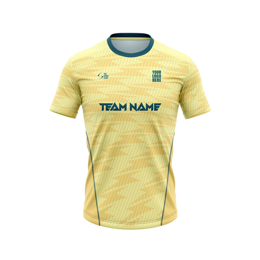 Butterscotch Football Custom Jersey With Shorts Half Sleeve Honeycomb