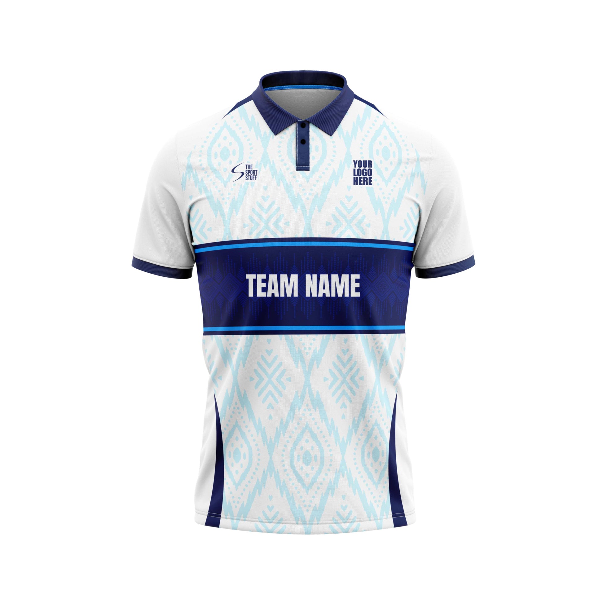 Blue Eye Cricket Custom Jersey Without Trackpant Half Sleeve Honeycomb