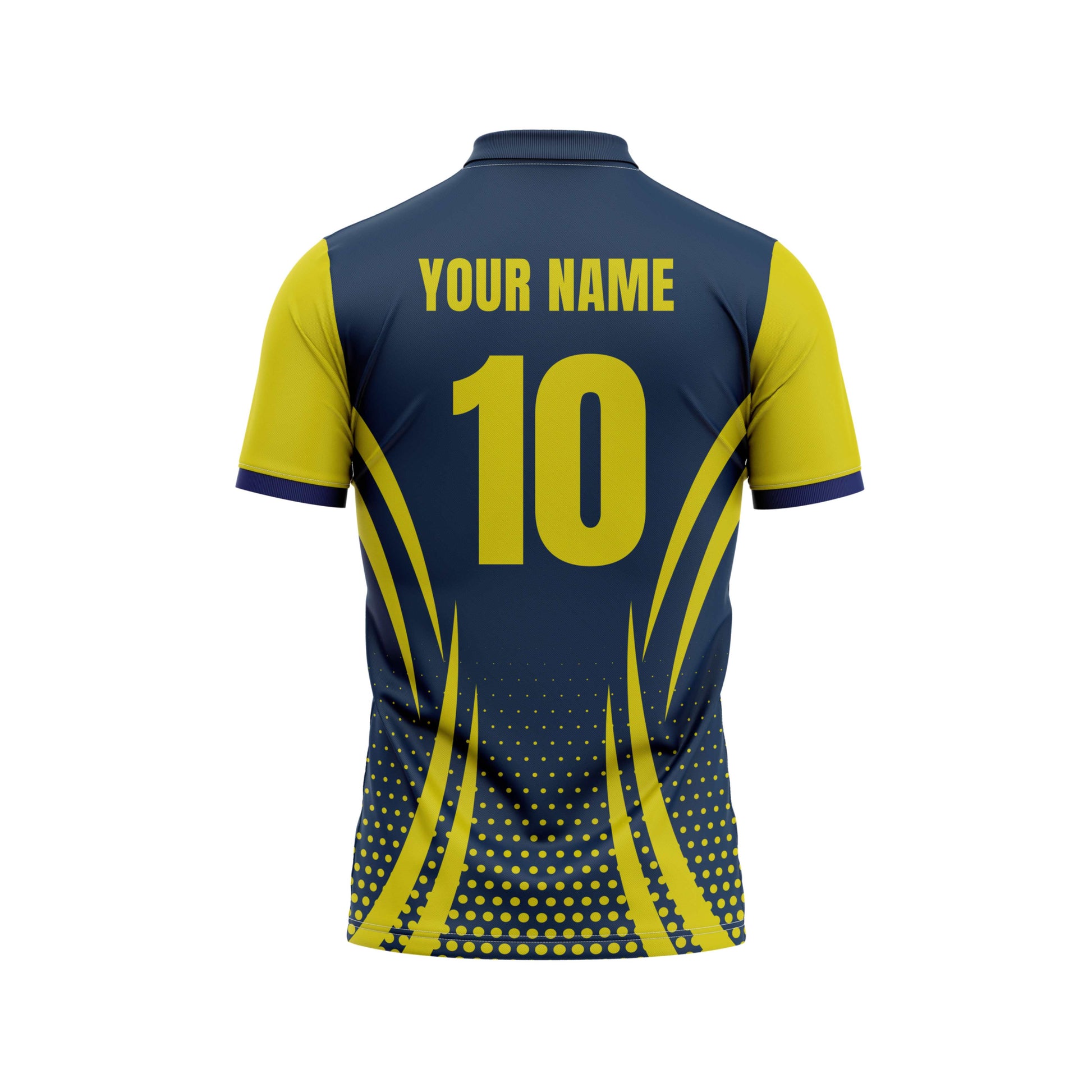 Yellow Bubbles Cricket Custom Jersey Without Trackpant Half Sleeve Honeycomb