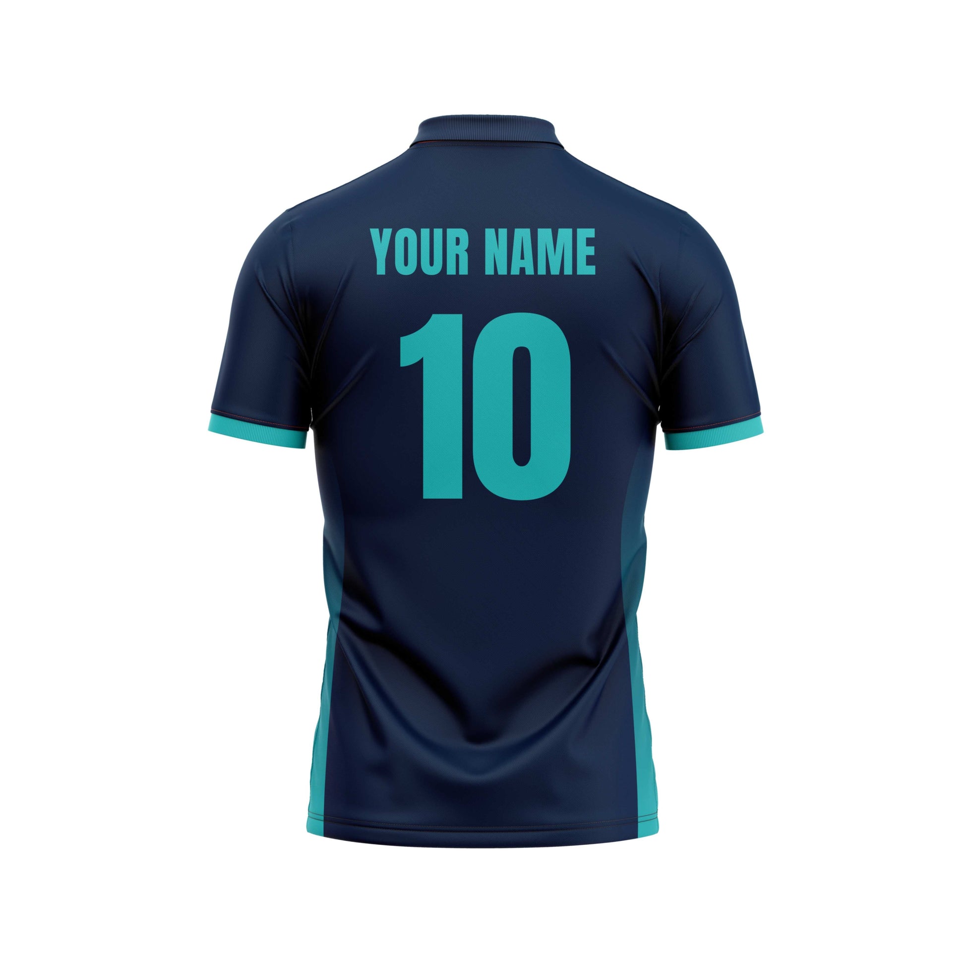 Aqua Shower Cricket Custom Jersey With Trackpant Half Sleeve Honeycomb