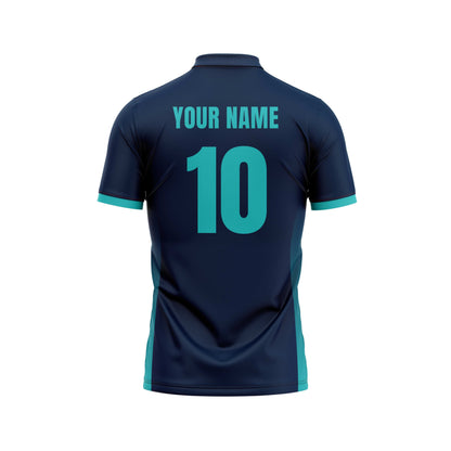Aqua Shower Cricket Custom Jersey With Trackpant Half Sleeve Honeycomb