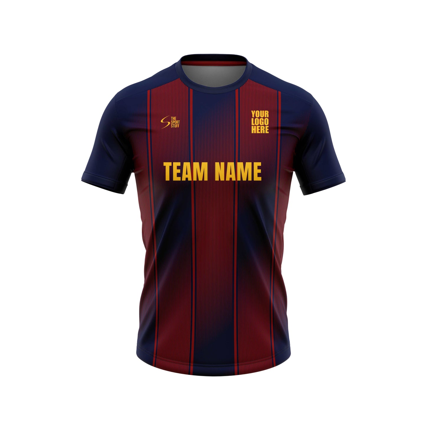 Blue Red Stripes Football Custom Jersey Shorts With Logo And Number Print Honeycomb