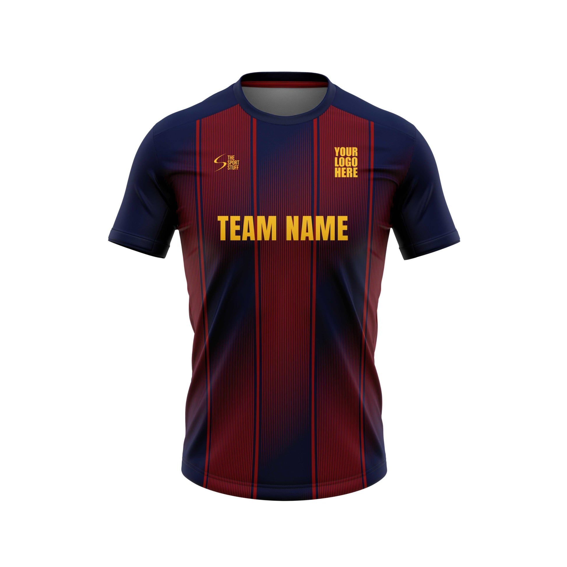 Blue Red Stripes Football Custom Jersey Shorts With Logo And Number Print Honeycomb