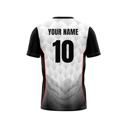Grey Arrows Football Custom Jersey With Shorts Half Sleeve Cot Net