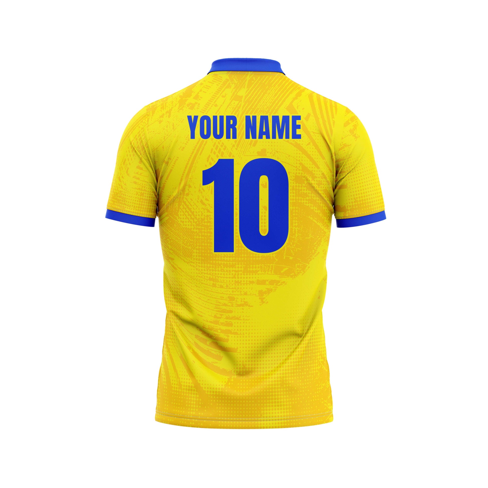 Yellow Blossom Cricket Custom Jersey Without Trackpant Half Sleeve Jacquard