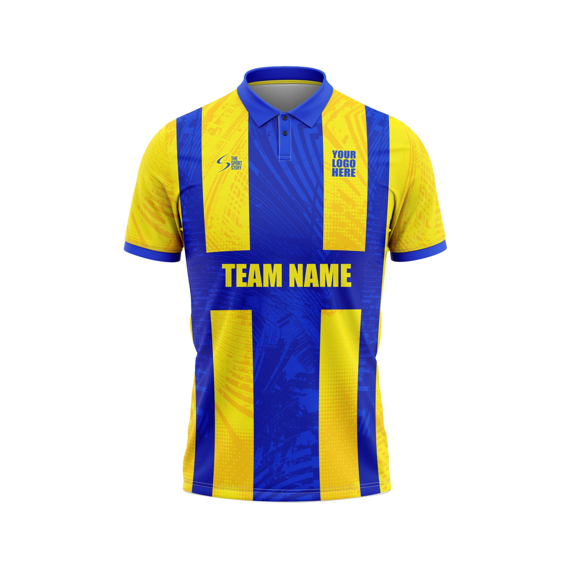 Yellow Blossom Cricket Custom Jersey Without Trackpant Half Sleeve Jacquard