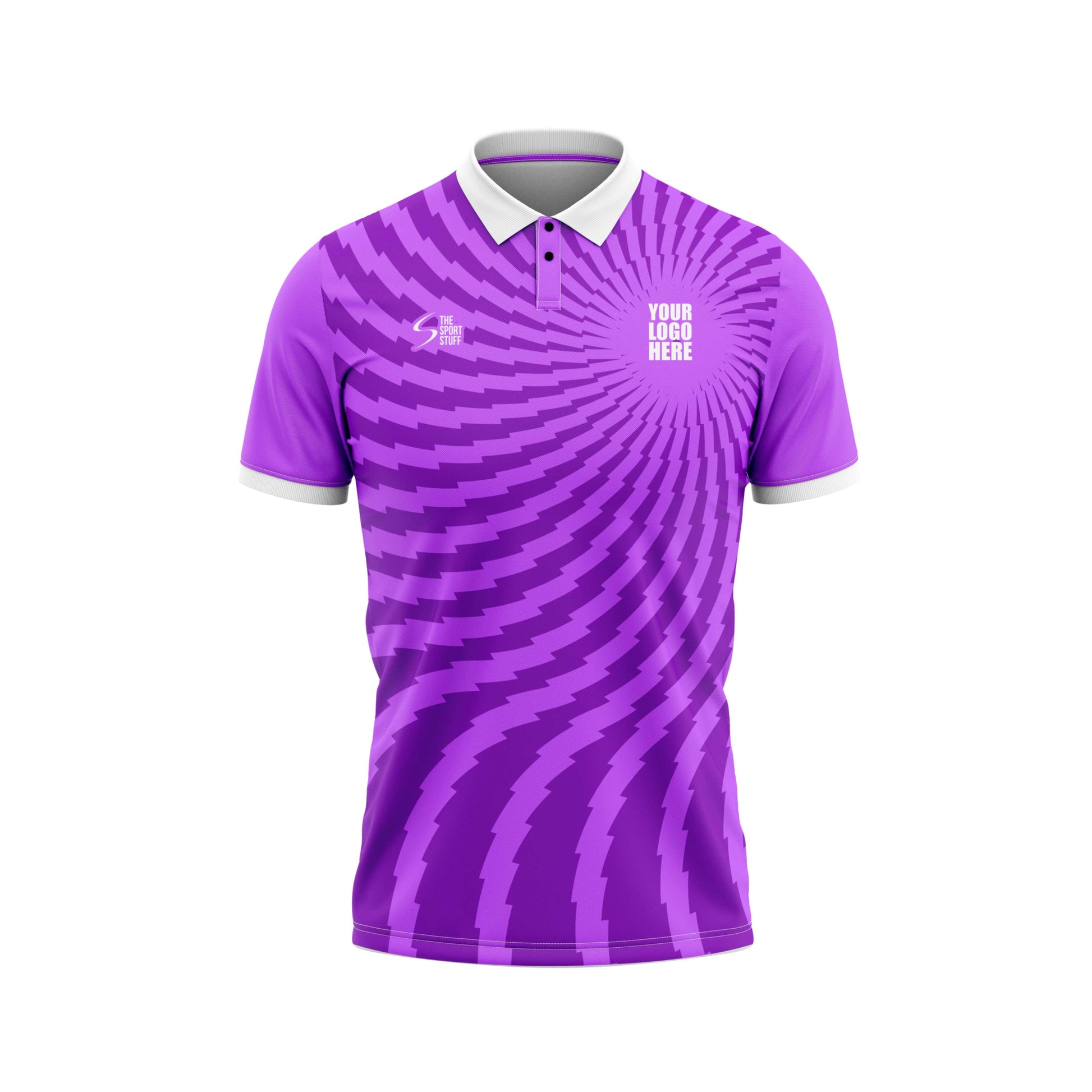 Irrigo Purple Cricket Custom Jersey With Trackpant Half Sleeve Jacquard