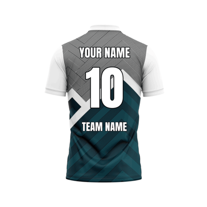 Teal Velocity Cricket Custom Jersey Without Trackpant Honeycomb