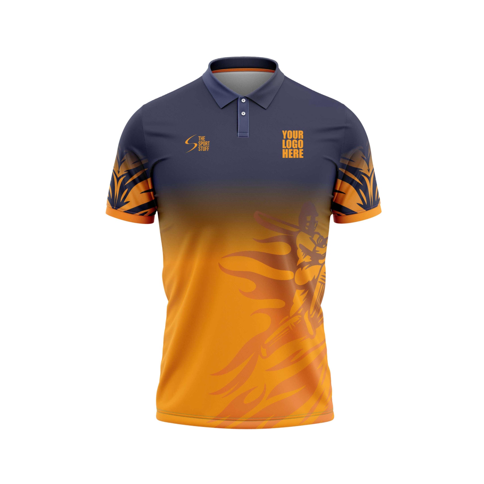 Golden Striker Cricket Custom Jersey Trackpant With Logo Print Half Sleeve Cot Net