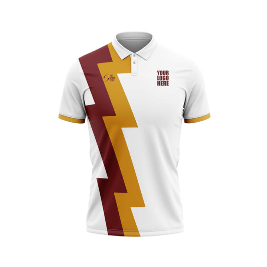 Maroon Gold Strike Cricket Custom Jersey Without Trackpant Cot Net
