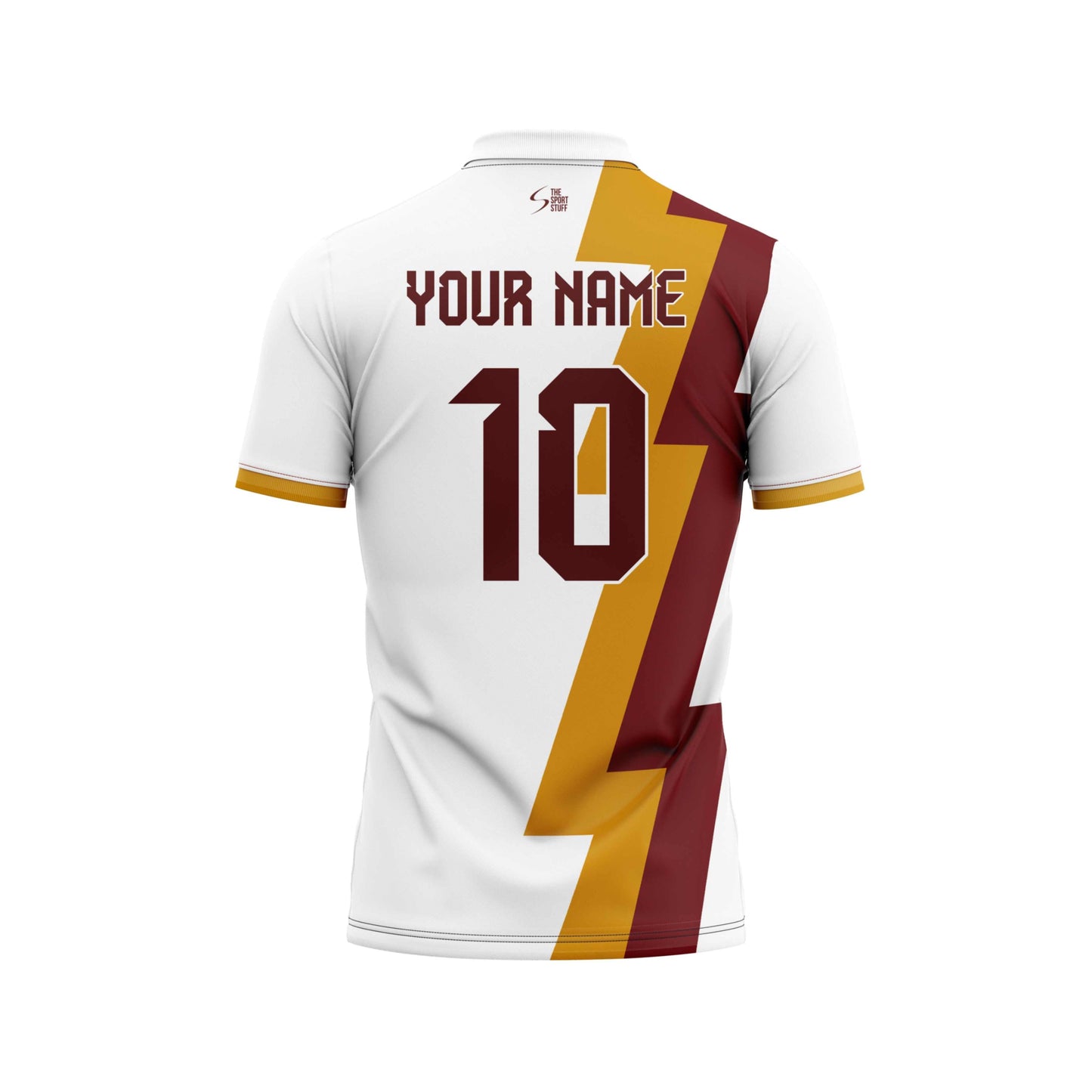 Maroon Gold Strike Cricket Custom Jersey Without Trackpant Cot Net