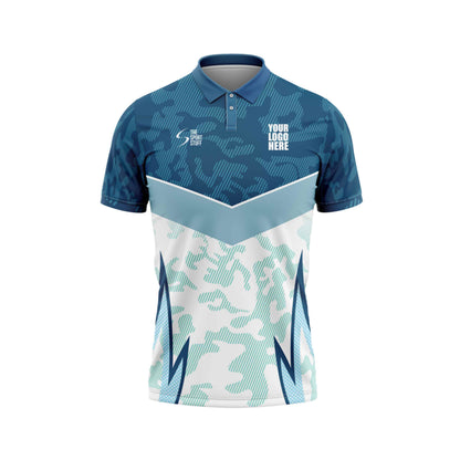 Ocean Camo Cricket Custom Jersey Trackpant With Logo Print Half Sleeve Cot Net