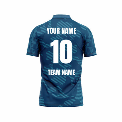 Ocean Camo Cricket Custom Jersey Trackpant With Logo Print Half Sleeve Cot Net