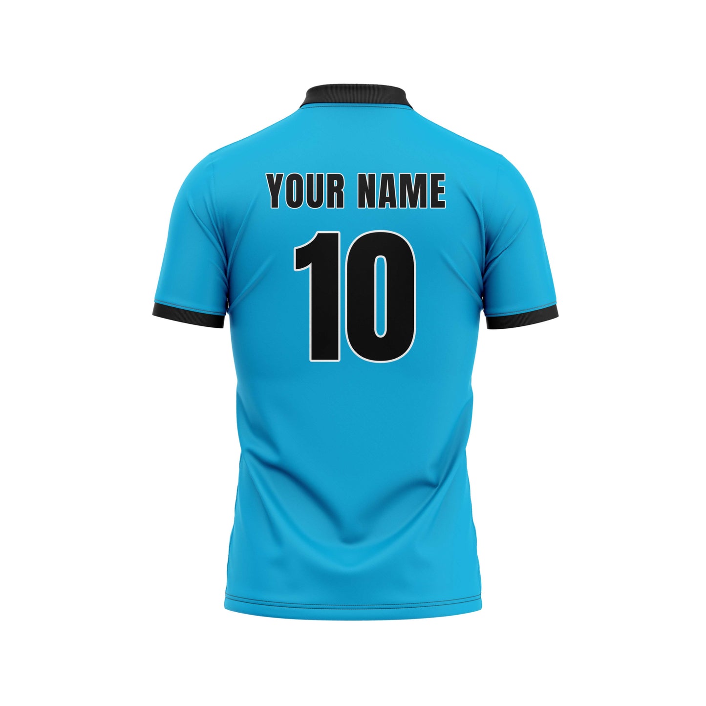 Cerulean Blue Cricket Custom Jersey Trackpant With Logo Print Jacquard
